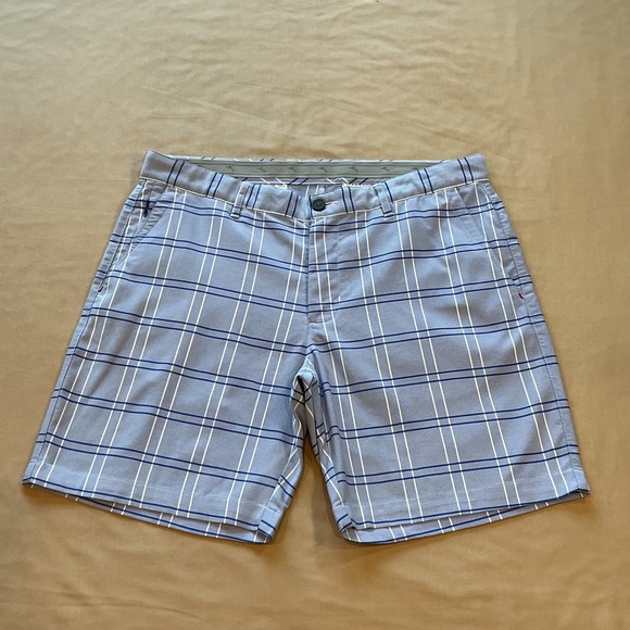 Tommy Bahama Men's Size 35 Window To The Weekend Plaid Shorts Cobalt Sea - Picture 1 of 10